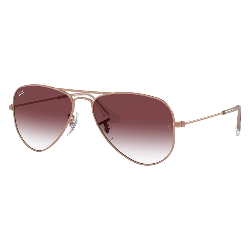 Ray-Ban Sunglasses Kids Aviator Kids - Rose Gold Frame Violet Lenses 50-13, RJ9506S - Image 4