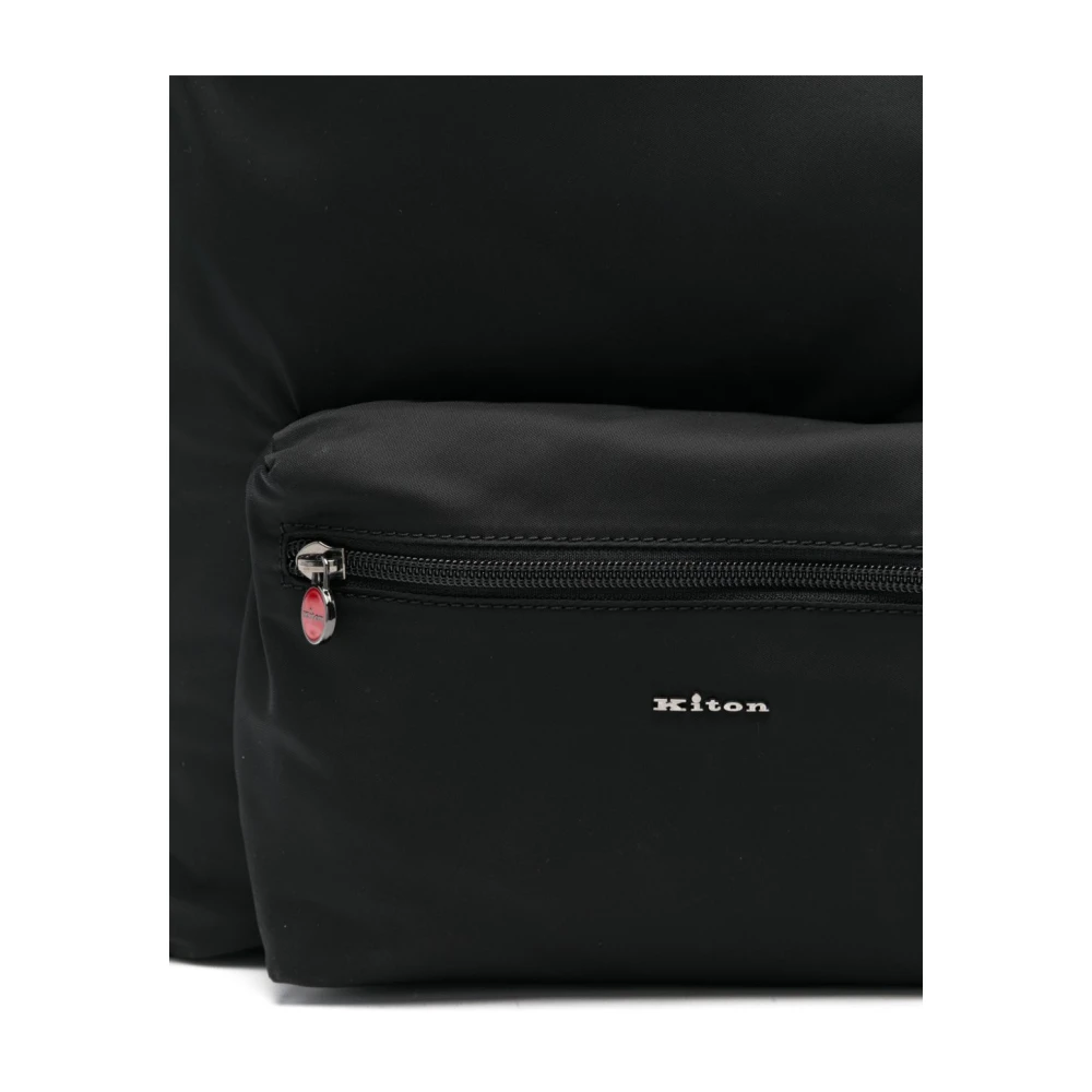 Kiton Zwarte Rugzak met Lus Handvat Black Heren