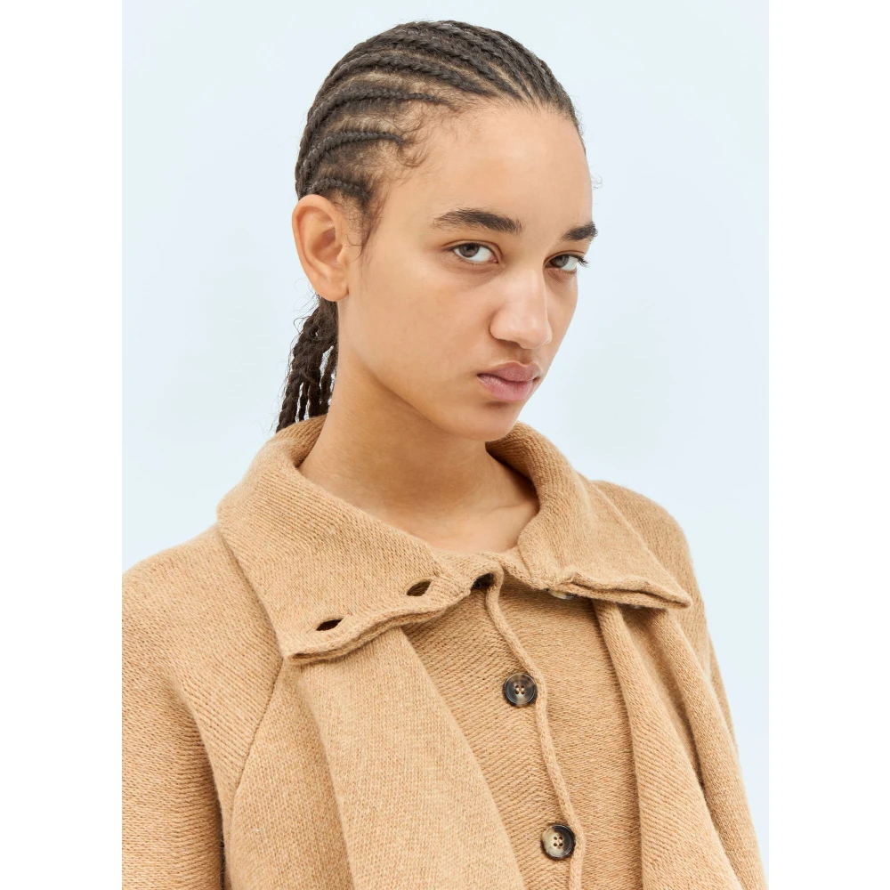 JW Anderson Wolmix Laagjesvest Beige Dames