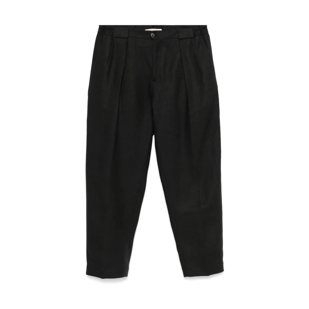 Briglia Zwarte Broek met Elastische Tailleband Black Heren