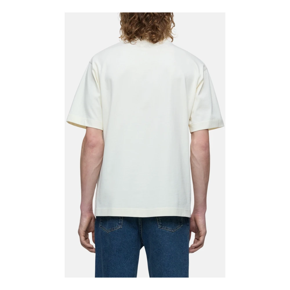 closed Korte mouw ronde hals T-shirt met voorkant print White Heren