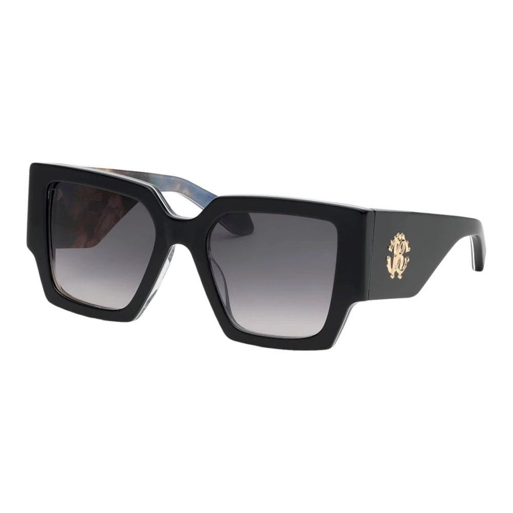 Roberto Cavalli Fyrkantiga solglasögon Svart Blank Stil Src067N Black, Unisex