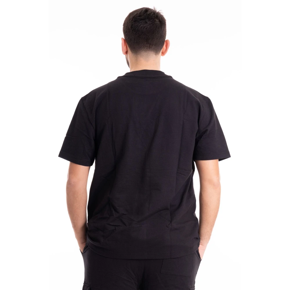 Calvin Klein Jeans Zak Textuur T-shirt Black Heren