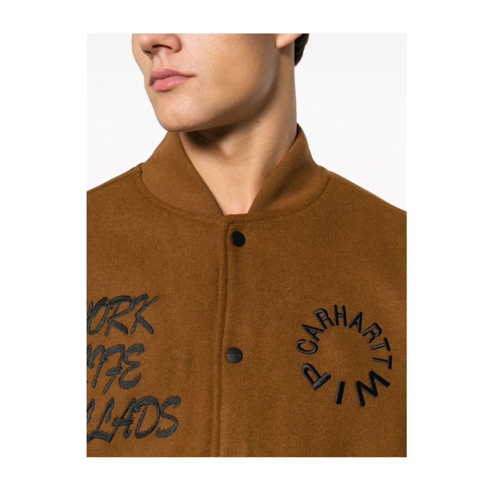 Carhartt WIP Varsity Bomber Jacks Brown Heren