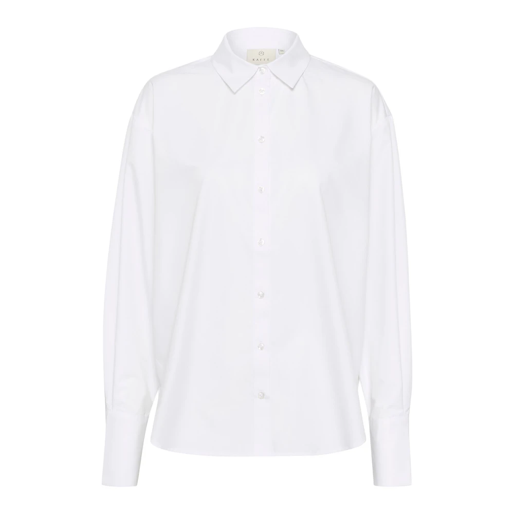 Kaffe Oversized Blouse Optisch Wit White Dames