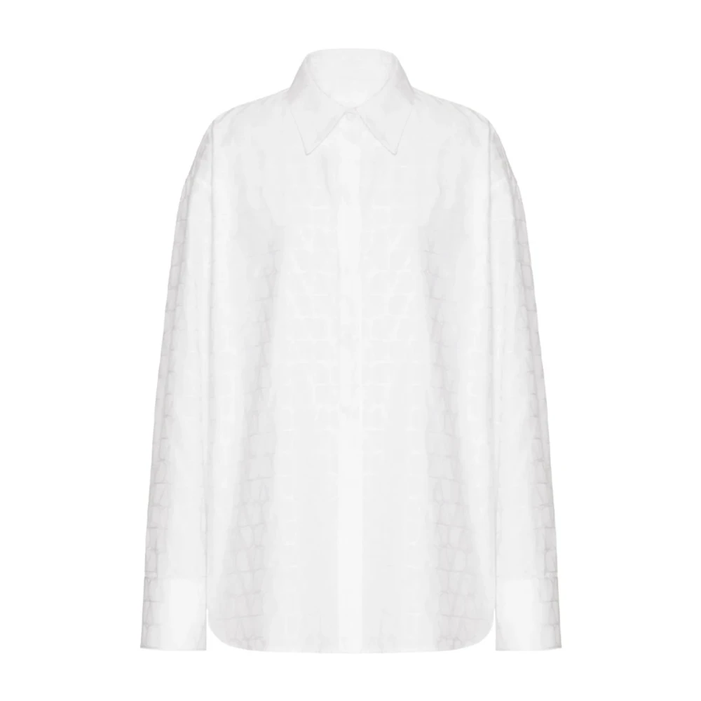 Valentino Garavani Toile Iconographe Overhemd White Dames