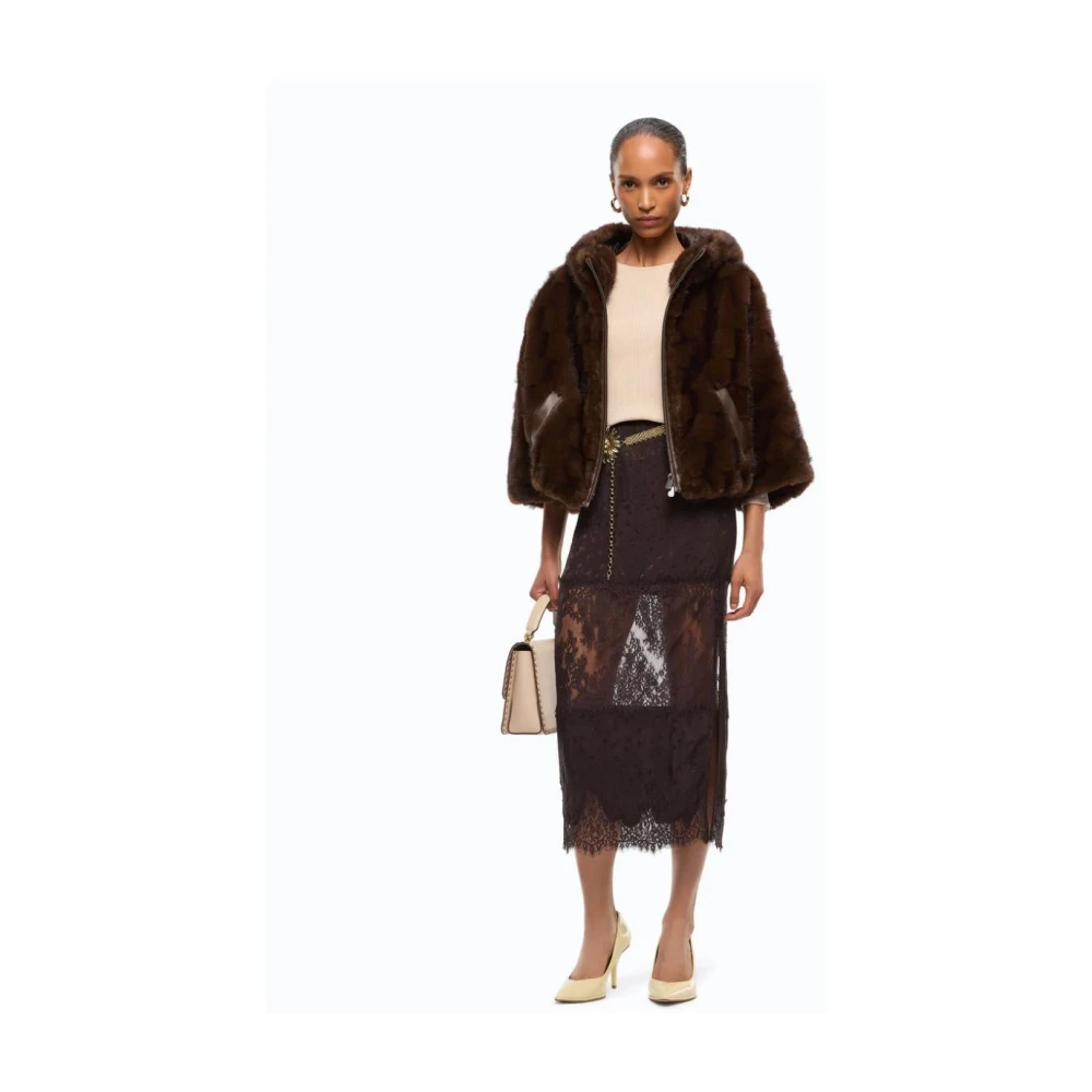 Pinko Vrouw Bruin Rokken Dames, S, Pencil Midi Rok
