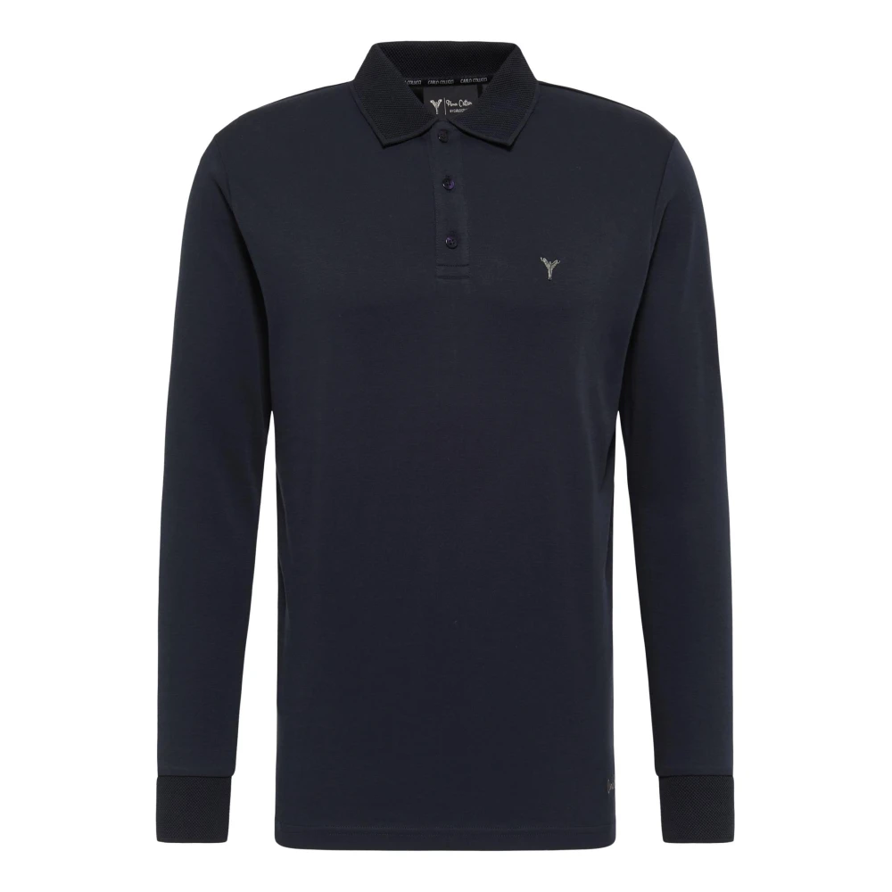 Carlo Colucci Men's Black Unique `S Polo Shirt