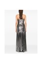 silver-tone-strapless-pleated-dress
