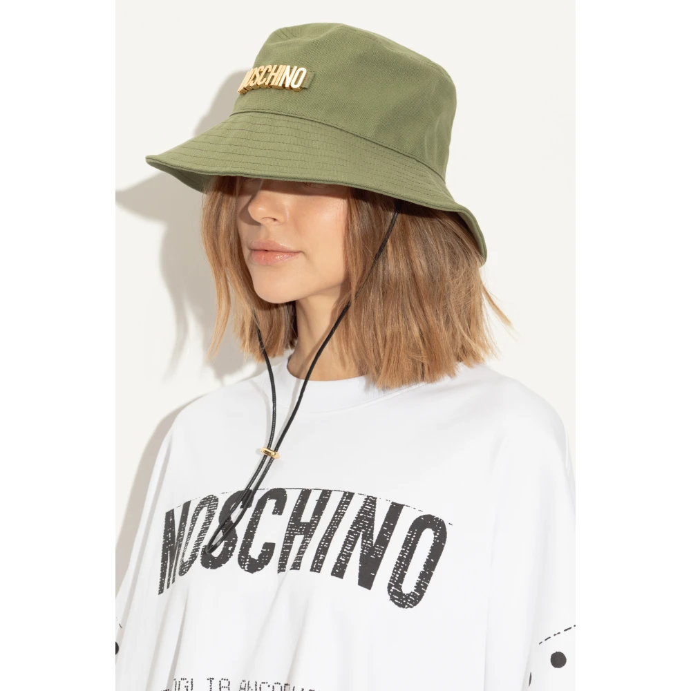 Moschino Katoenen hoed Green Unisex