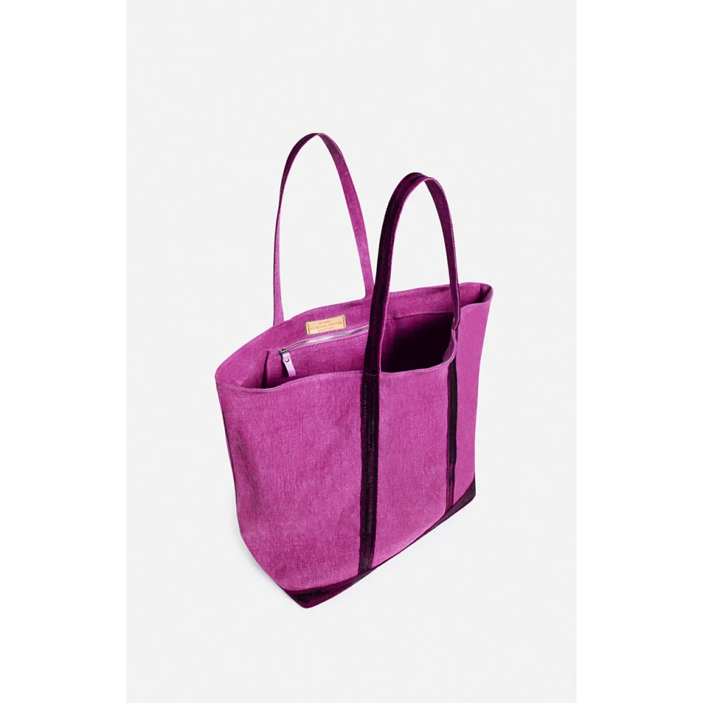 Vanessa Bruno Linnen Tas met Pailletten Pink Dames