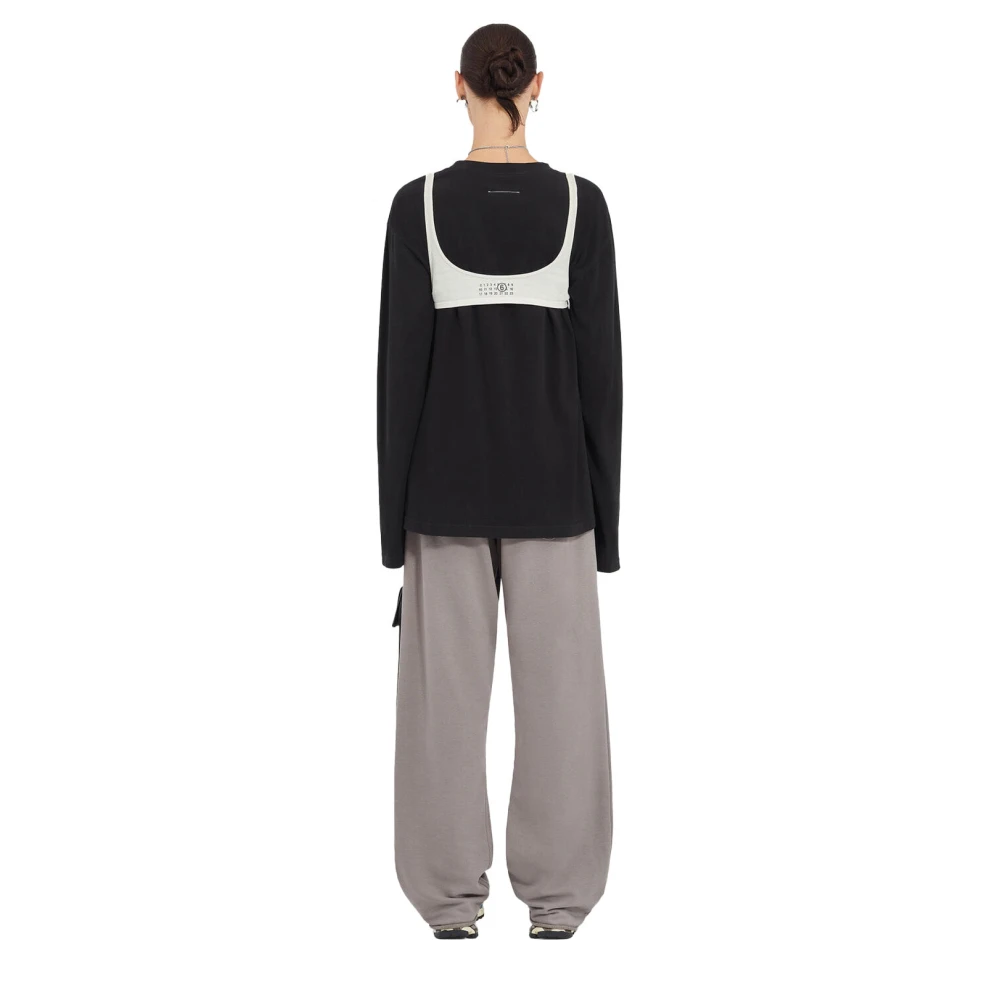 MM6 Maison Margiela Tröja med bh-detalj Black Dames