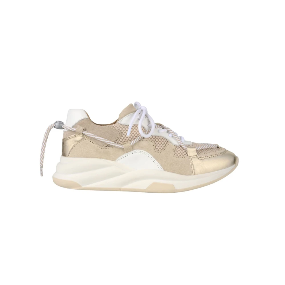 Dwrs Witte/ Leren Sneakers voor Dames Dames Schoenen Beige
