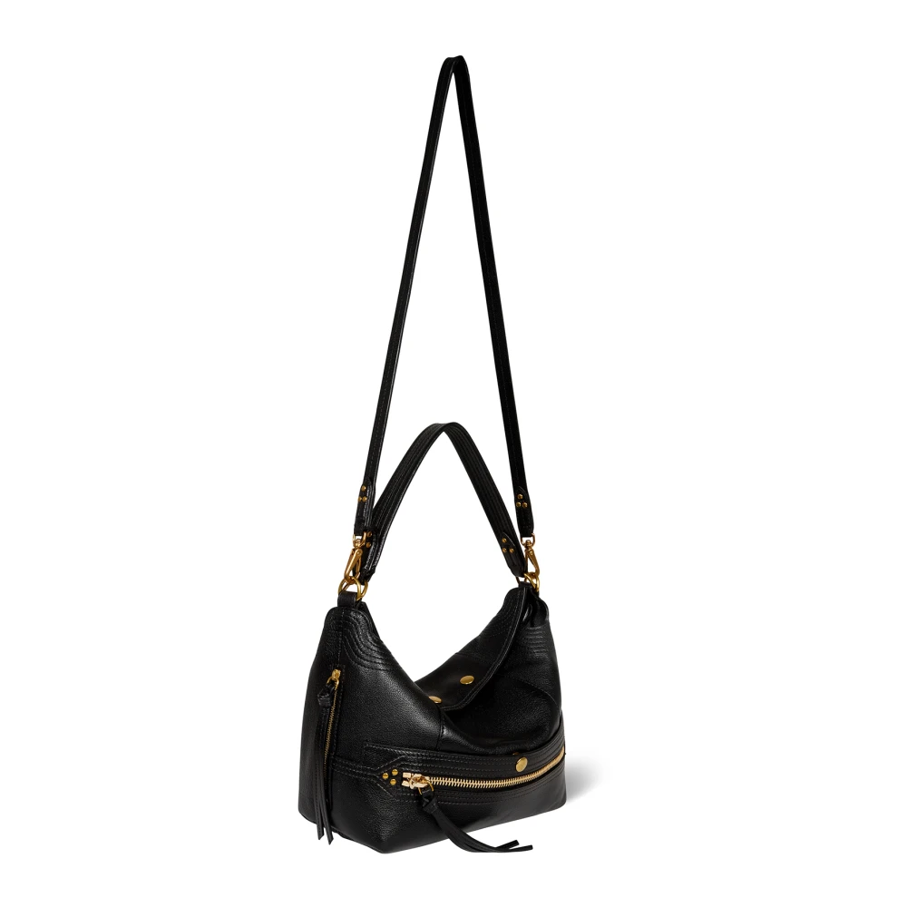 Jérôme Dreyfuss Zwarte Baguette Hobo Crossbody Tas Black Dames