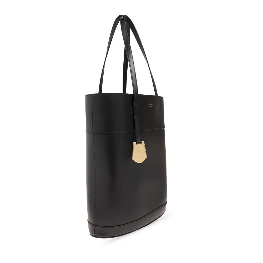 Salvatore Ferragamo Shopper tas met logo Black Dames