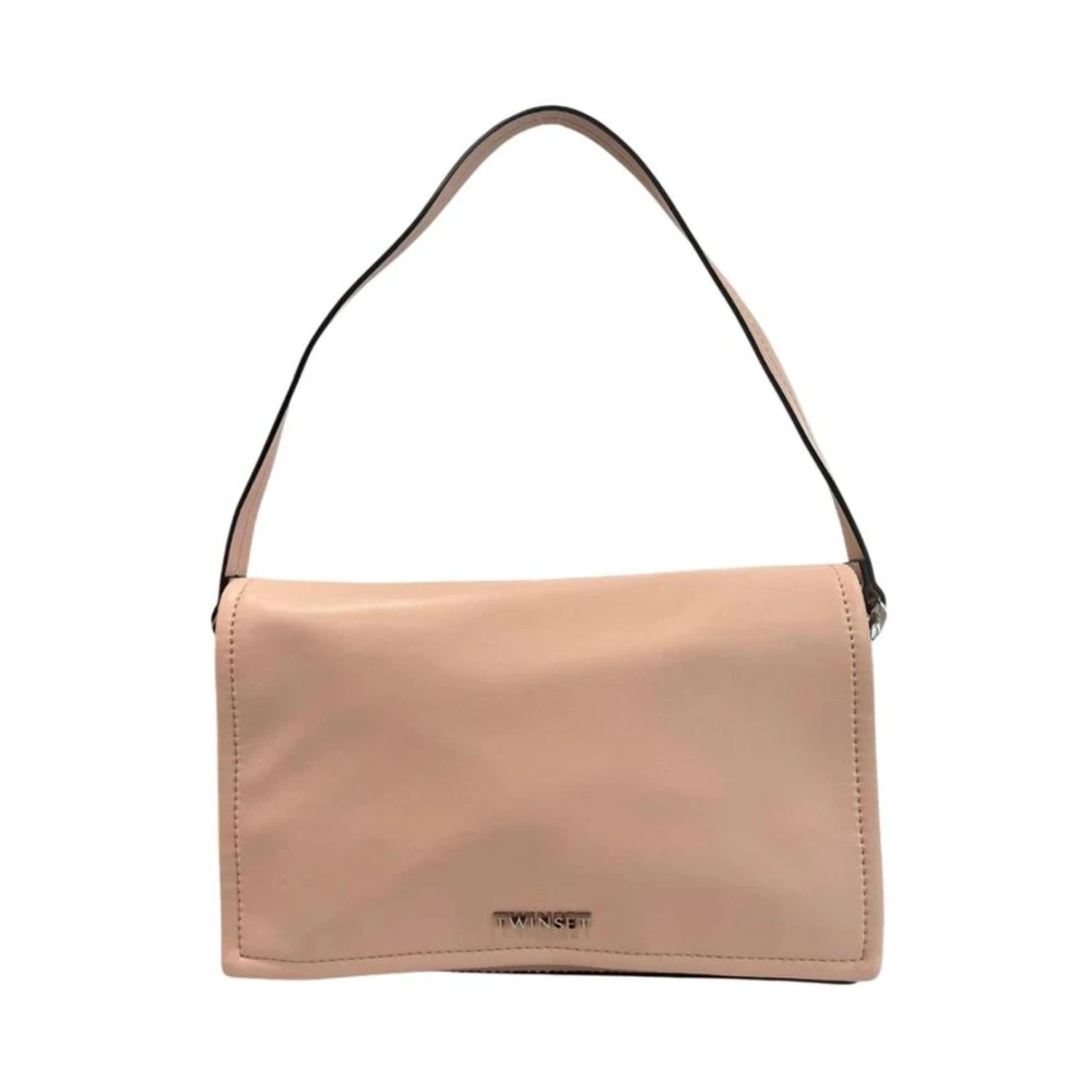 Twinset Women's Pink Leather Shoulder Bag