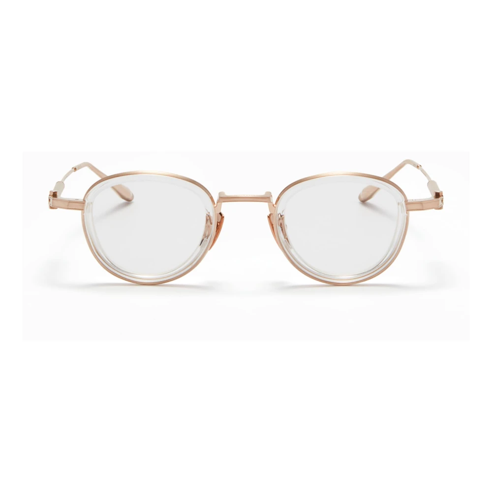 Akoni Moderne Gouden Ronde Bril Yellow Dames