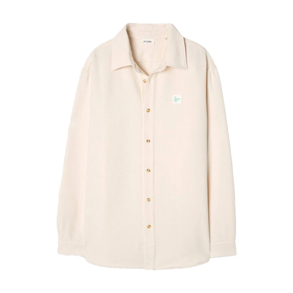 American vintage Stijlvolle Overshirt voor Mannen Beige Heren