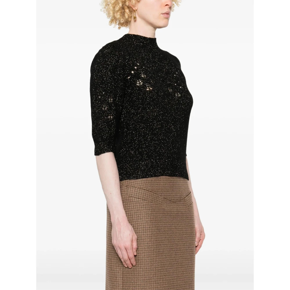 Twinset Zwart en Goud Lurex Gebreid Black Dames