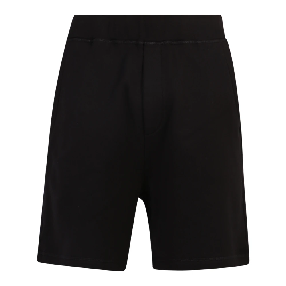 Dsquared2 Zwarte Bermuda Shorts van Katoen Black Heren