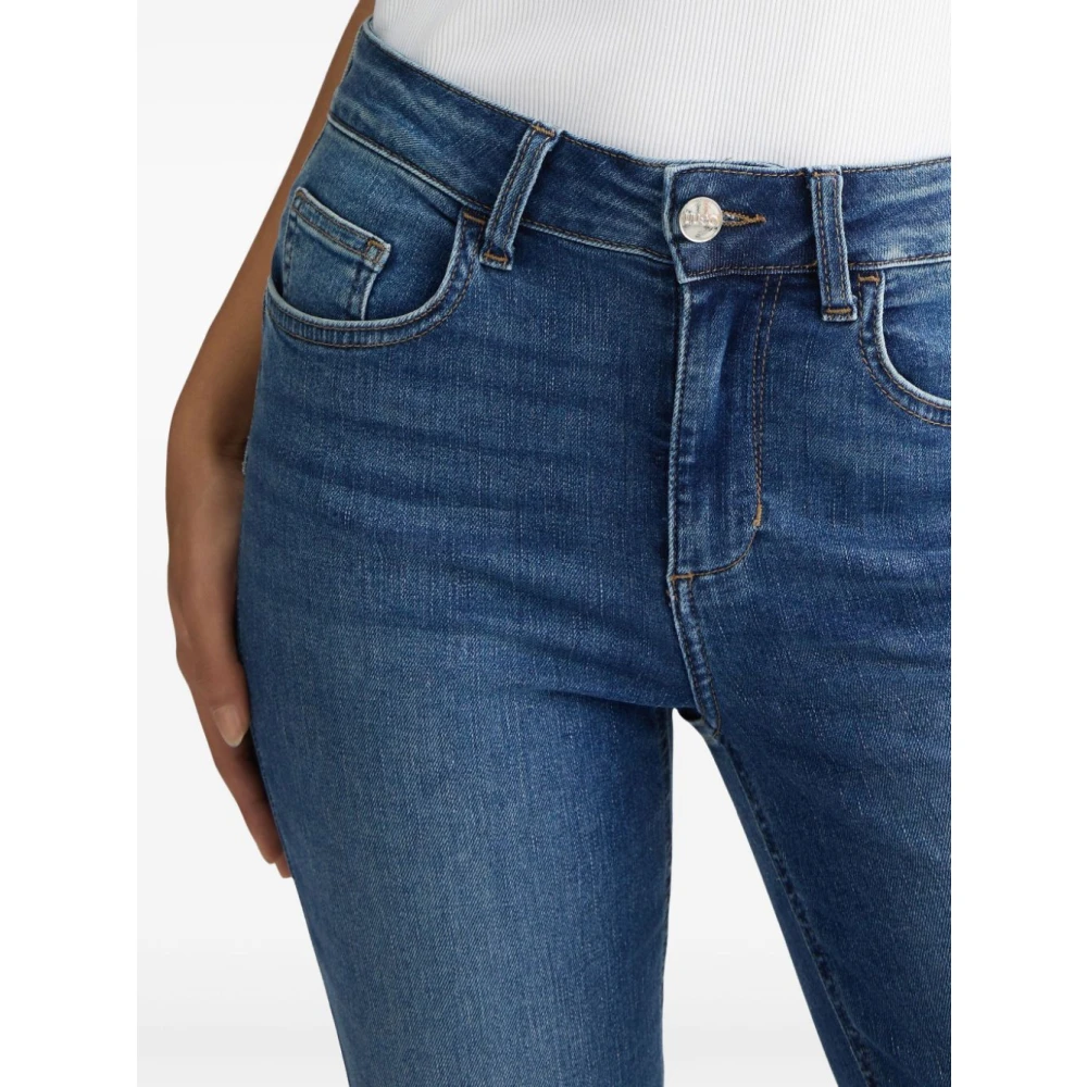 Liu Jo Blauwe Denim Jeans met Verborgen Rits Blue Dames