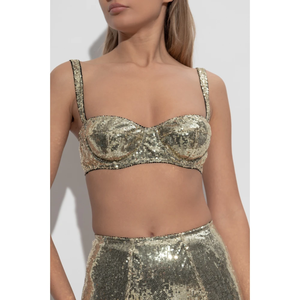 Dolce & Gabbana Pailletten BH Yellow Dames