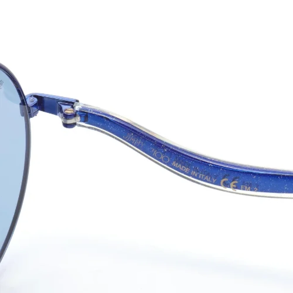 Jimmy Choo Pre-owned Metal sunglasses Blue Dames