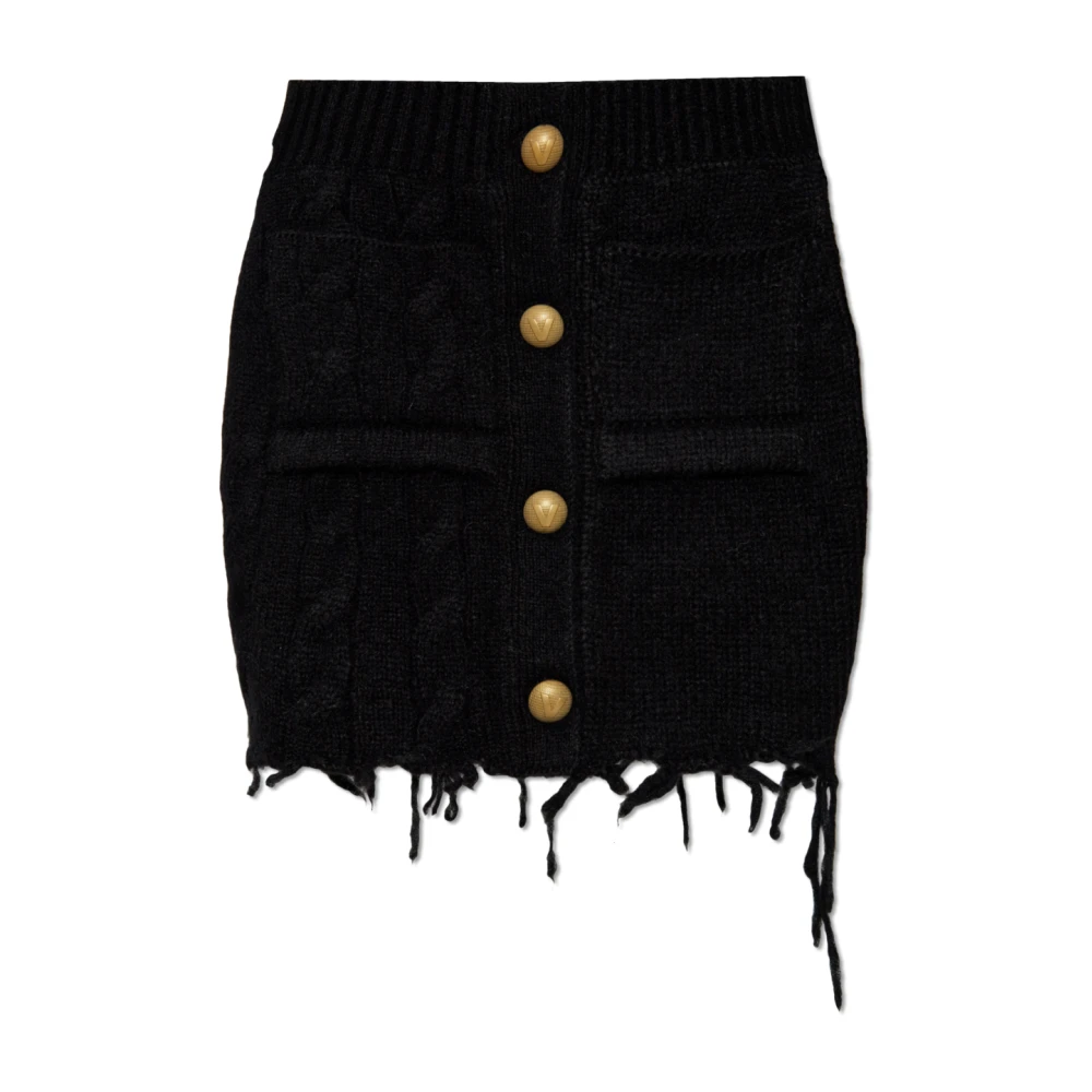 Vetements Wollen Rok Black Dames