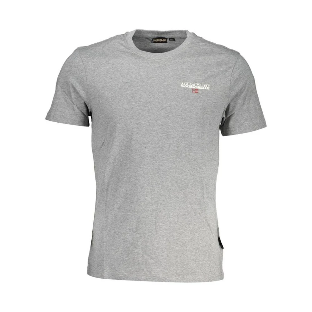Napapijri Men's Gray Short Sleeve Statet Tee