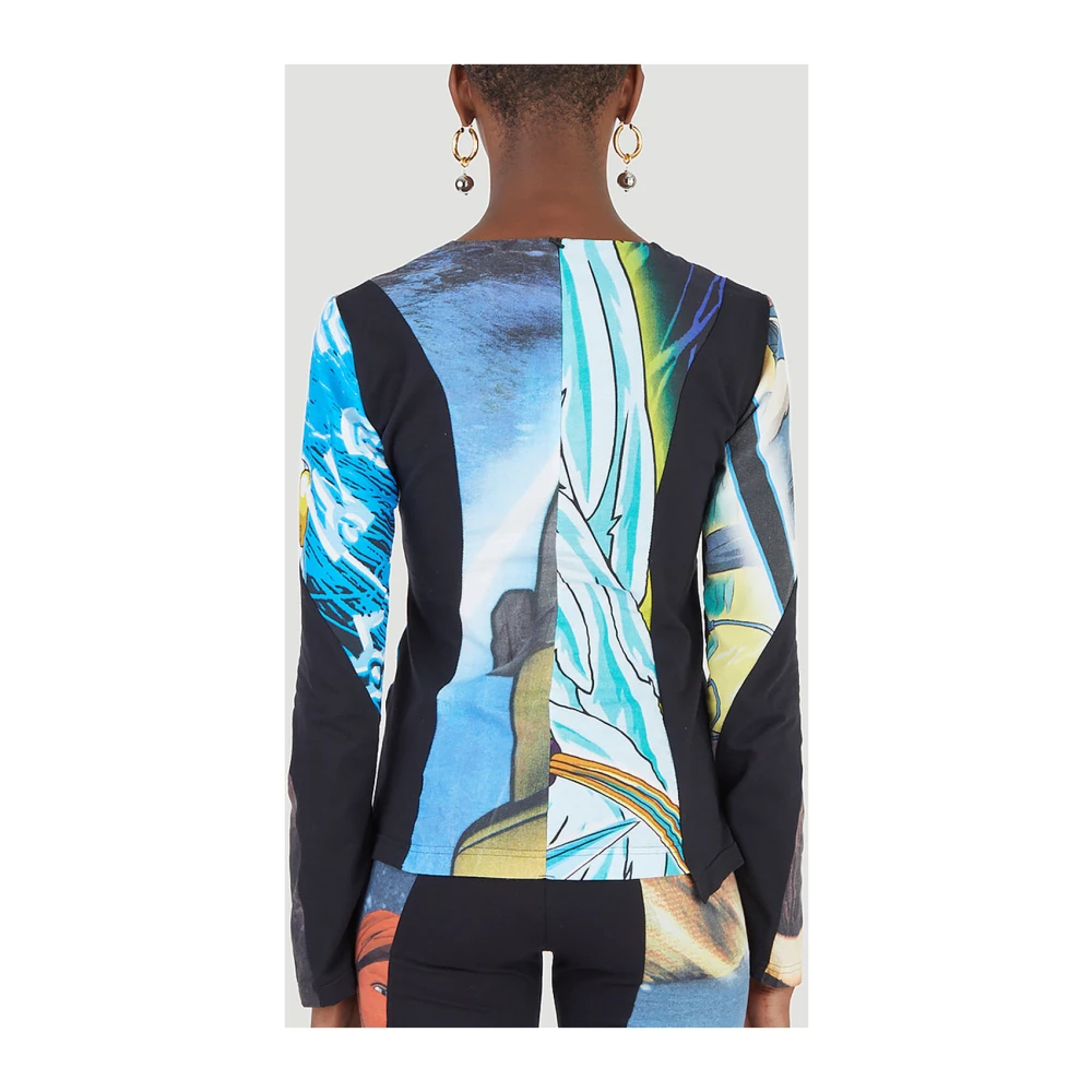 Rave Review Upcycled Space Cartoon Top Multicolor Dames