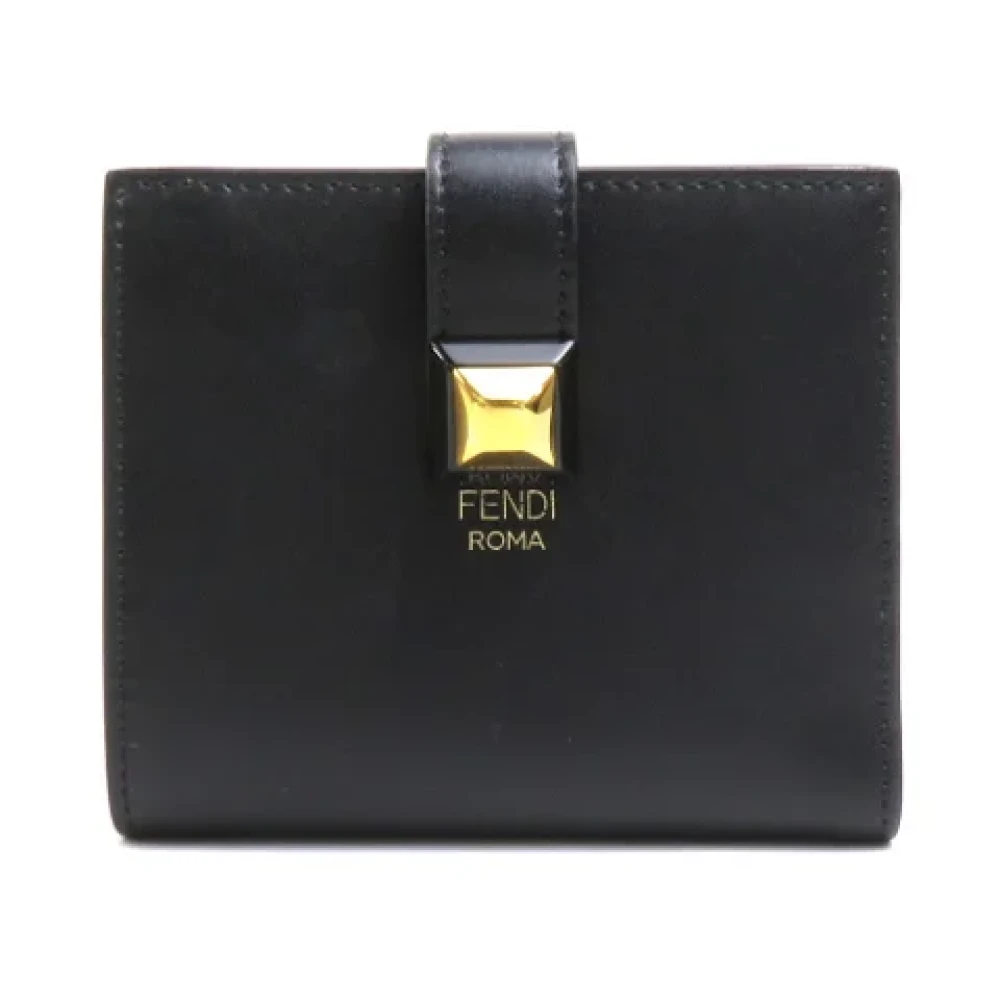 Fendi Vintage Pre-owned Leather wallets Black Dames