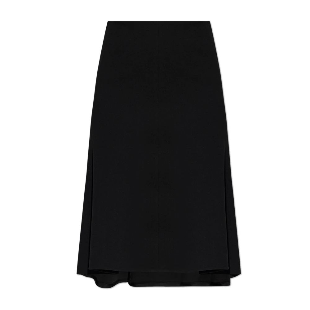 Jil Sander Women's Black Asymmetrical Skirt - Midi Skirts - Xs - Skirts