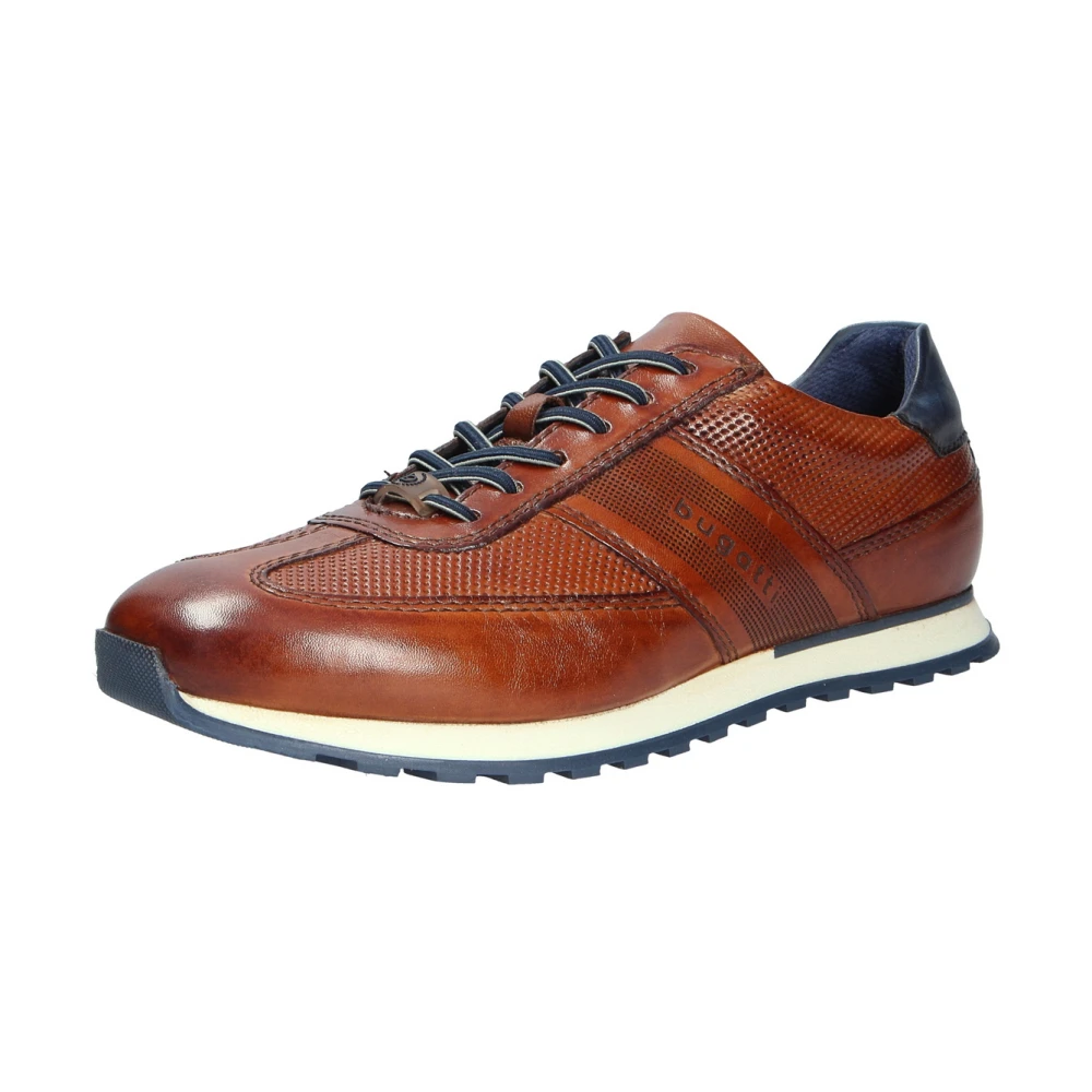 Bugatti Heren Sneaker van Leer met Textiel Voering Heren Schoenen Bruin