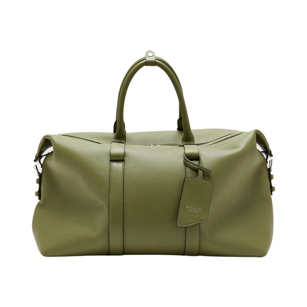 Biagini Mjuk Weekender Wasabi Läder Resväska Green, Herr