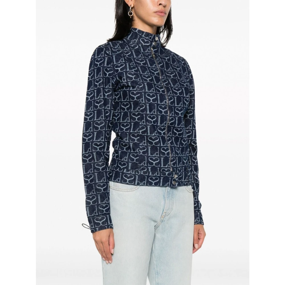 Ludovic de Saint Sernin Blauwe Monogram Denim Jas Blue Dames
