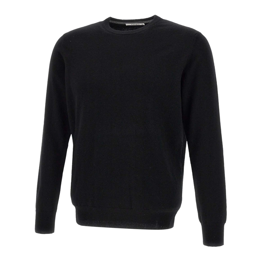 Kangra Men's Black Crew Neck Jumper - Round-Neck Knitwear - 4XL - Knitwear