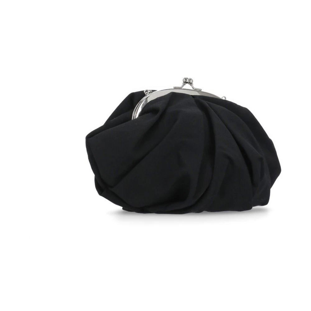 Y-3 Zwarte Katoenen Schoudertas met Interlocking Sluiting Black Dames