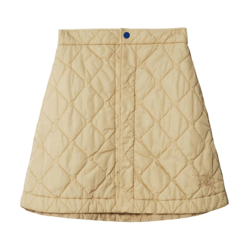 Burberry Women's Beige Short Skirts, 2XS, Quilted A-Line Skirt