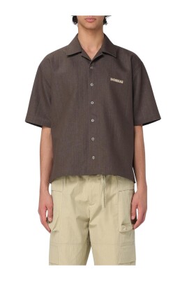 brown-short-sleeve-shirt