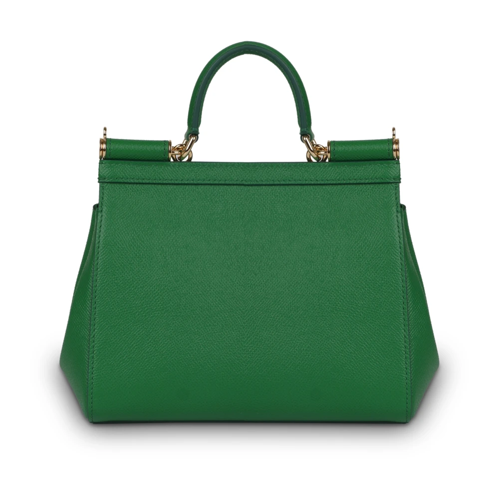 Dolce & Gabbana Sicily Mini Leren Tote Green Dames