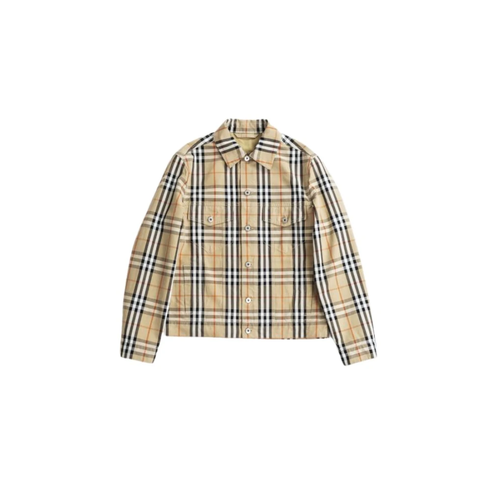 Burberry Klassieke Check Katoenen Jas Multicolor Heren