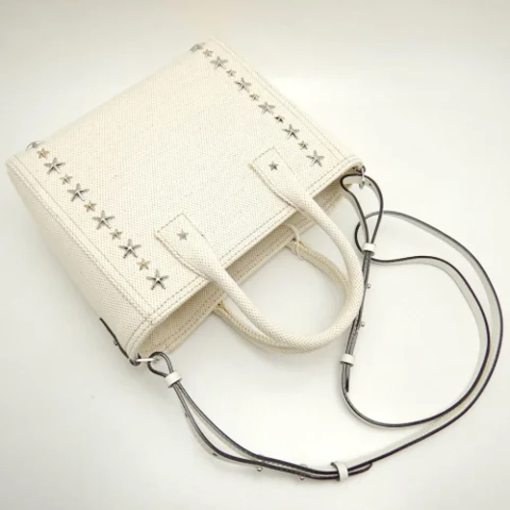 Jimmy Choo Pre-owned Fabric handbags Beige Dames
