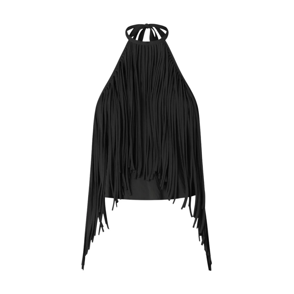 Pinko Cerea Top - Female - Sleeveless Tops - Black - M - Tops