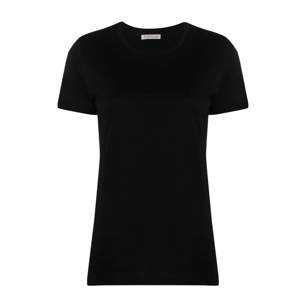 Moncler Zwart Tonal Design T-shirts en Polos Black Dames