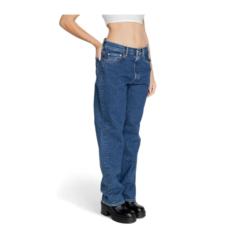 Replay Straight Jeans Blue Dames