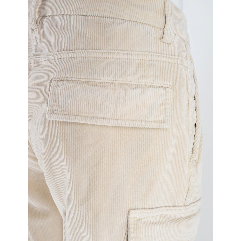 Eleventy Cargo Style Straight Leg Trousers Beige Heren