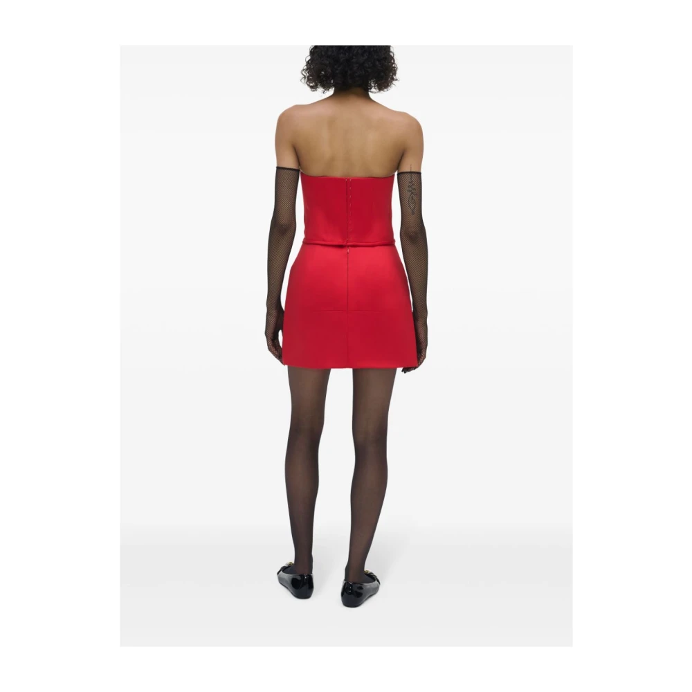 Marc Jacobs Rode Satijnen Bias Gesneden Rok Red Dames