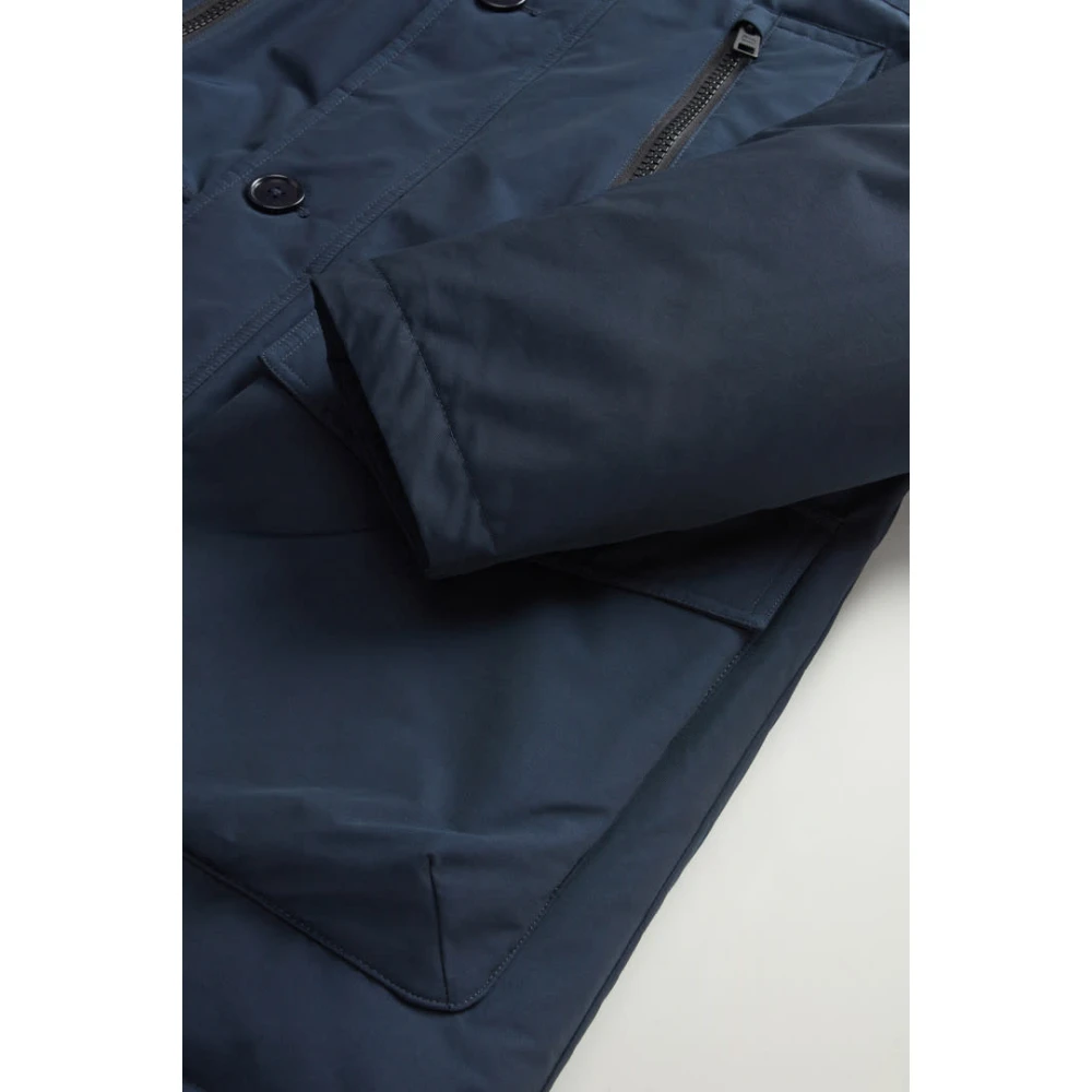 Woolrich Arctic Parka Melton Blue Heren