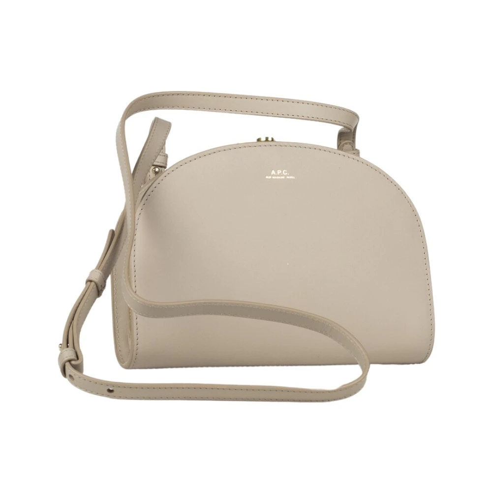 A.p.c. Demi-Lune Clutch Tas Beige Dames