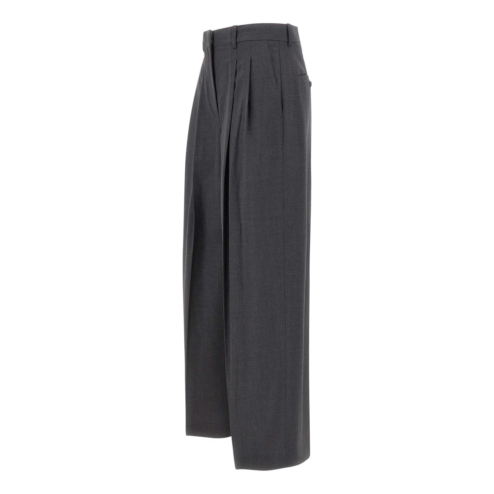 Theory Antracietgrijze Wollen Broek Gray Dames